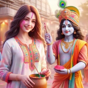 Vrindavan Holi 3D Photo Editing AI Bing Image Creator